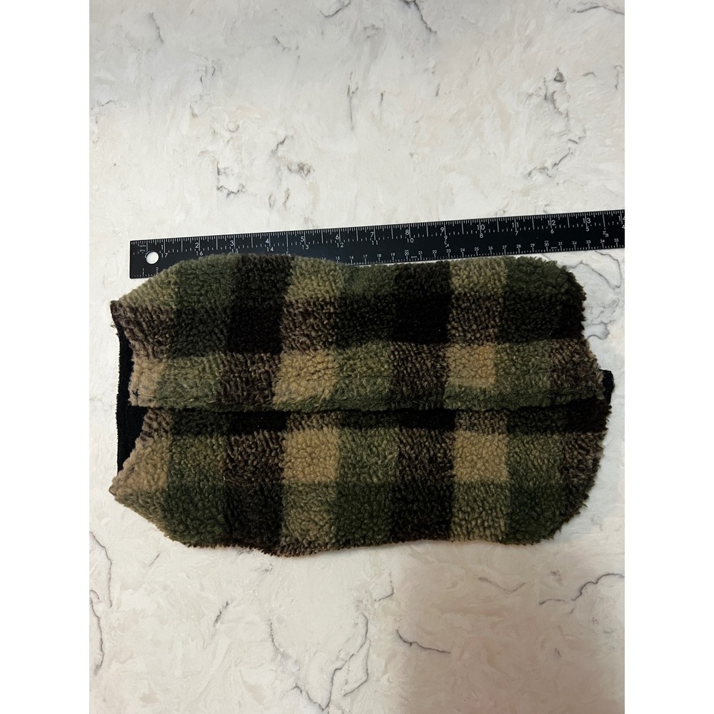 Zack & Zoey Green Buffalo Plaid‎ Sherpa Fleece Dog Vest Jacket Small